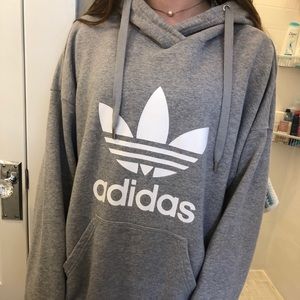 GRAY ADIDAS HOODIE